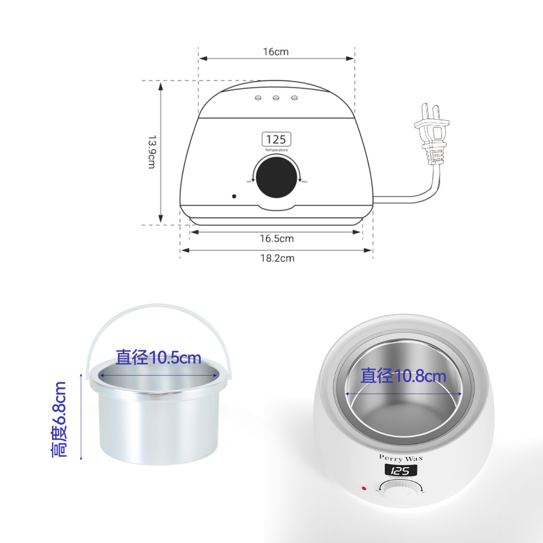 【脱毛ワックスセット】ワックスウォーマー ワックスビーズ100g×2 木製スパチュラ大小20本 鼻毛用脱毛スティック