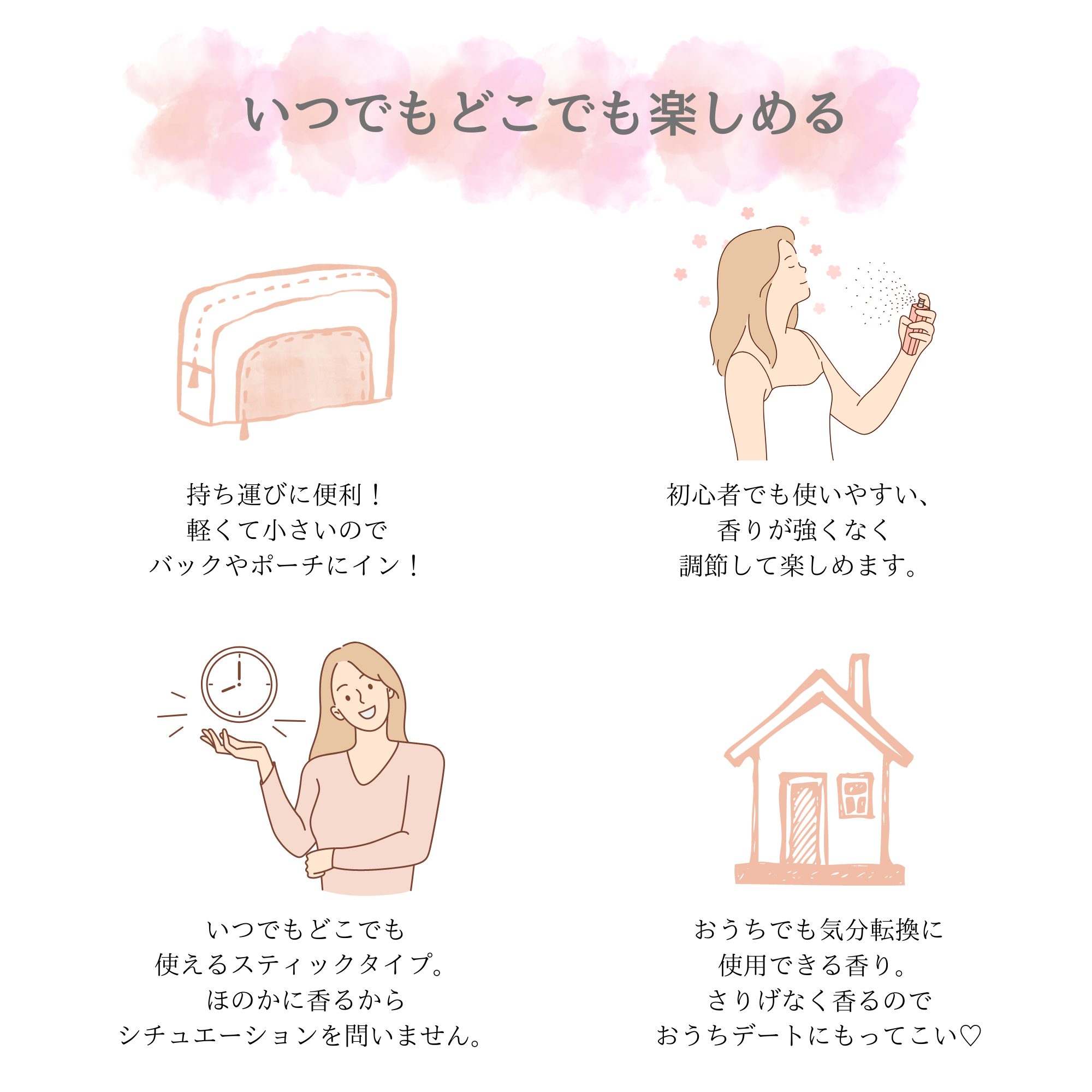 BLUSH PINK(ブラッシュピンク) フローラル香り 練り香水 スティック フレグランス アルコールフリー 7.8g 持ち運びしやすい プレゼントやギフトにお勧め メンズ レディース 男女使える香水