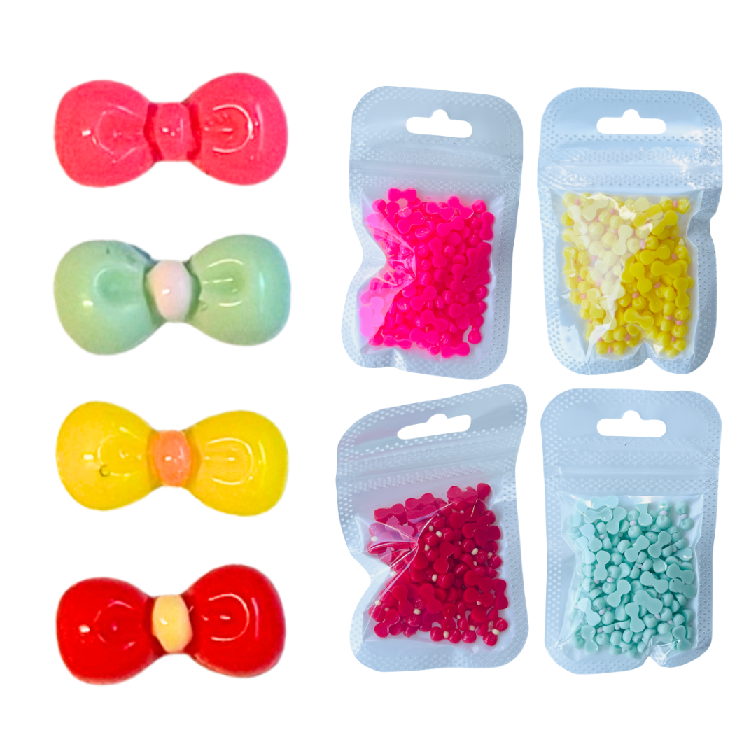 【リボン ネイルパーツ 3D】高品質 リボンパーツ デコパーツ ジェルネイル用 立体パーツ 可愛いデザイン（100個入）