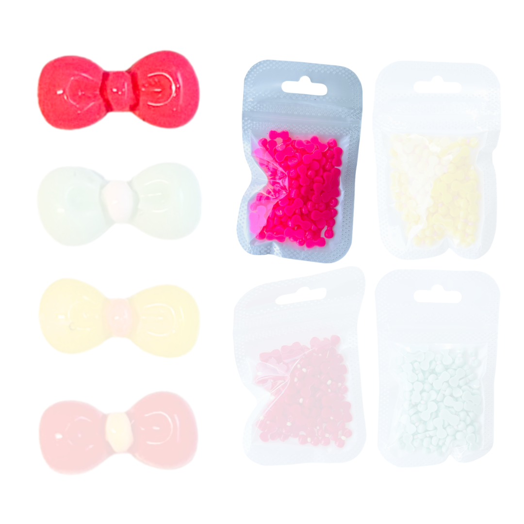 【リボン ネイルパーツ 3D】高品質 リボンパーツ デコパーツ ジェルネイル用 立体パーツ 可愛いデザイン（100個入）