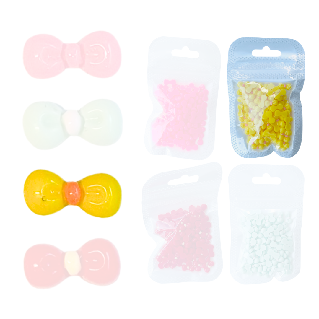 【リボン ネイルパーツ 3D】高品質 リボンパーツ デコパーツ ジェルネイル用 立体パーツ 可愛いデザイン（100個入）